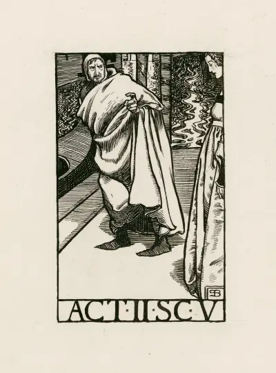 Köpmannen i Venedig; akt II scen V av Byam Shaw