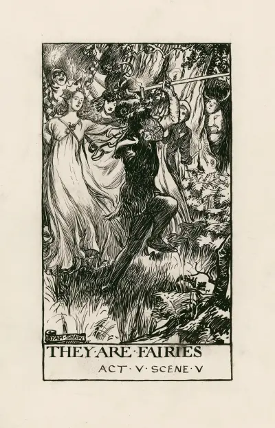 Merry wives of Windsor; They are fairies Act V Scene V av Byam Shaw