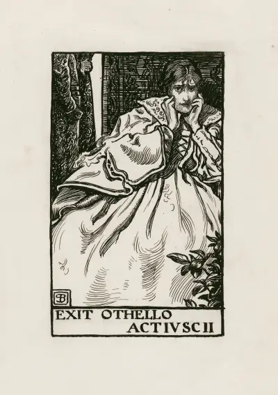 Othello; Exit Othello Act IV Scene II av Byam Shaw