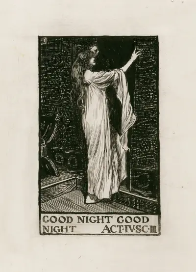 Othello; God natt, god natt akt IV scen III av Byam Shaw