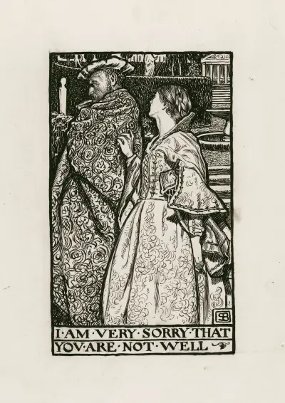 Othello; I am very sorry that you are not well Act III Scene III av Byam Shaw