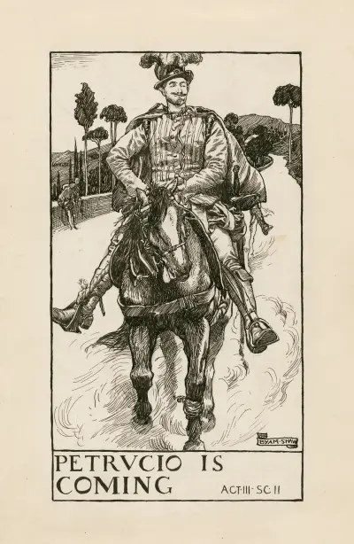 Der Widerspenstigen Zähmung; Petruchio kommt, 3. Akt, 2. Szene von Byam Shaw