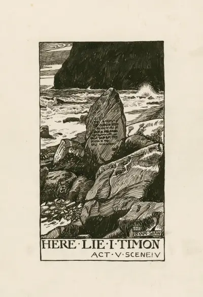 Timon von Athen; Hier liegt Timon, Akt V, Szene IV von Byam Shaw