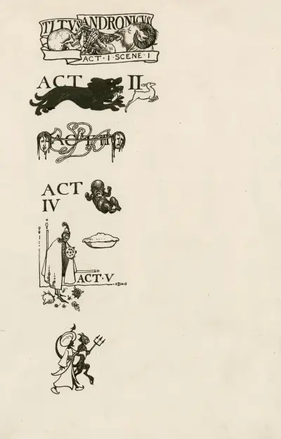 Titus Andronicus; Headings av Byam Shaw