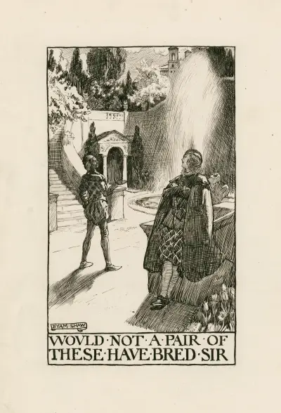 Trettondagsafton; Skulle inte ett par av dessa ha förökat sig, sir (Akt III, scen I) av Byam Shaw