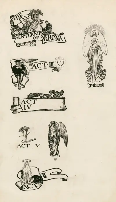 Two gentlemen of Verona; Headings av Byam Shaw