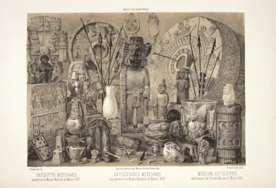 Mexican antiquities, which exist in the National Museum of México, 1857 av C. Castro