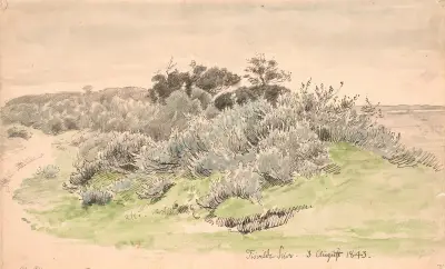 Landskap med busksnår av P. C. Skovgaard