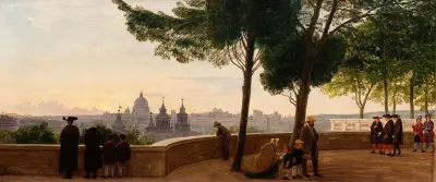 View from Monte Pincio Hill in Rome av P. C. Skovgaard