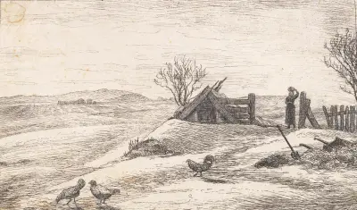 Vinterlandskap vid Vejby av P. C. Skovgaard