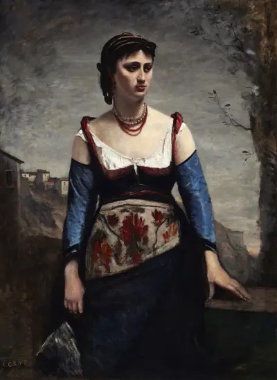 Agostina av Jean-Baptiste-Camille Corot