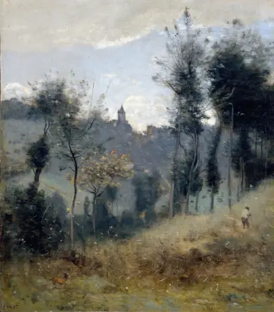 Canteleu av Jean-Baptiste-Camille Corot