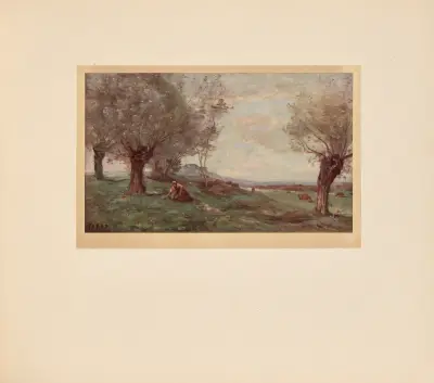 Cueillette de Primevères av Jean-Baptiste-Camille Corot