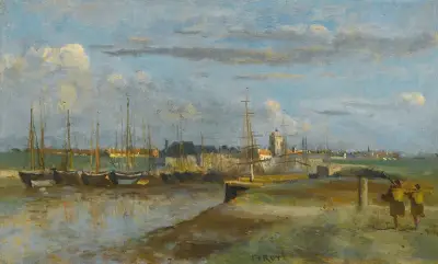 Dunkerque; L’arrière-Port av Jean-Baptiste-Camille Corot