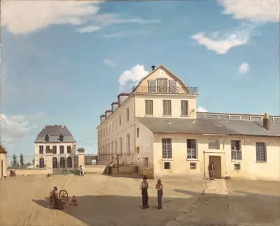 House and Factory of Monsieur Henry av Jean-Baptiste-Camille Corot
