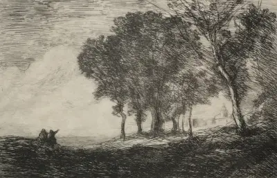 Italian Landscape, 1865 av Jean-Baptiste-Camille Corot