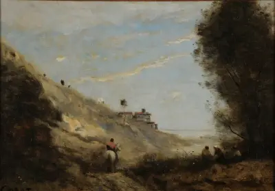 Le vallon au cavalier av Jean-Baptiste-Camille Corot