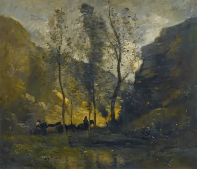 Les Contrebandiers av Jean-Baptiste-Camille Corot