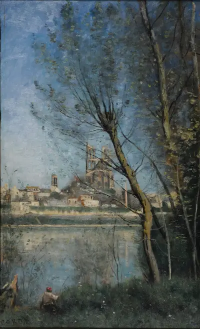 Mantes (le matin), 1865 – nr 2 av Jean-Baptiste-Camille Corot