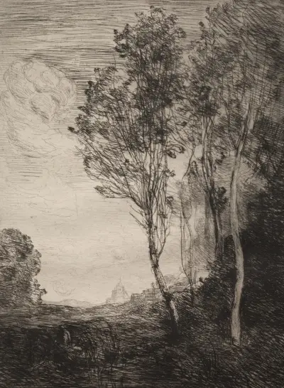 Souvenir of Italy av Jean-Baptiste-Camille Corot