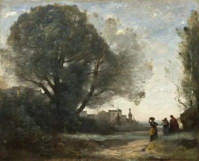 Souvenir of Terracina (1864_reworked slightly later) av Jean-Baptiste-Camille Corot