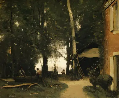 The Banks of the Seine at Conflans av Jean-Baptiste-Camille Corot