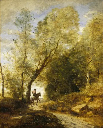 The Forest of Coubron av Jean-Baptiste-Camille Corot