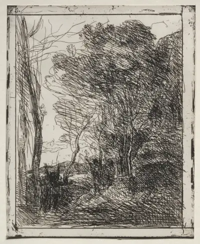 The Gallic Round av Jean-Baptiste-Camille Corot
