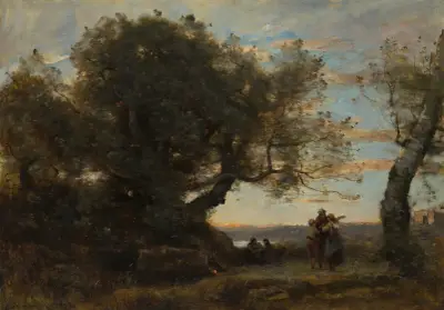 The Gypsies av Jean-Baptiste-Camille Corot