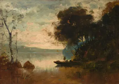The Memory of Riva av Jean-Baptiste-Camille Corot