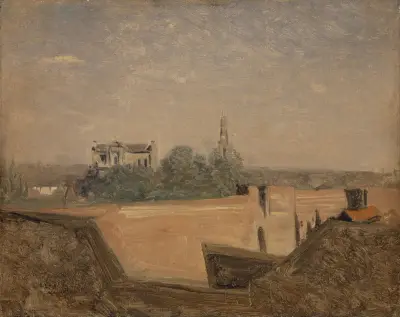 The Ramparts of Arras av Jean-Baptiste-Camille Corot