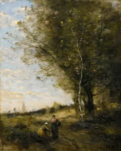 The Wood Collectors av Jean-Baptiste-Camille Corot
