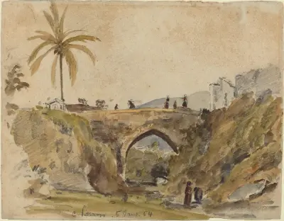Bridge at Caracas av Camille Pissarro
