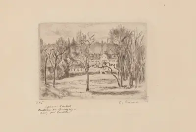 Château de Busagny à Osny près Pontoise av Camille Pissarro