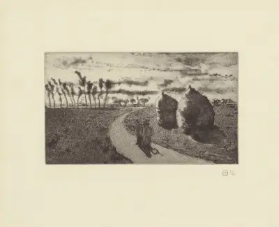 Crépuscule – nr 1 av Camille Pissarro