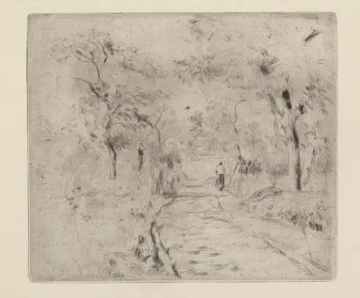 Dans les champs à Ennery av Camille Pissarro