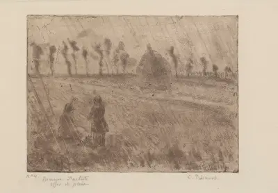 Effet de pluie av Camille Pissarro