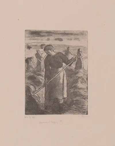 Faneuses d’Eragny av Camille Pissarro