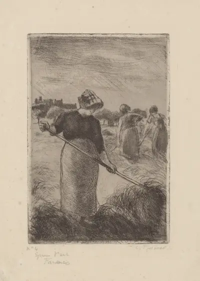 Faneuses, 1890 – nr 1 av Camille Pissarro