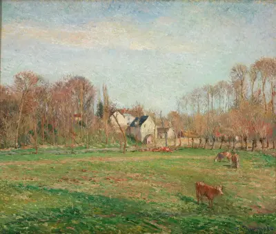 Field and Mill at Osny av Camille Pissarro