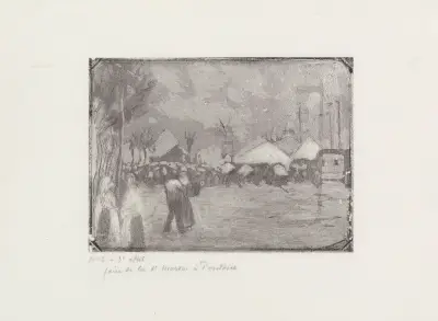 Foire de la Saint-Martin à Pontoise av Camille Pissarro