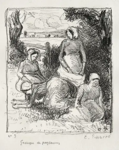 Group of Peasants av Camille Pissarro