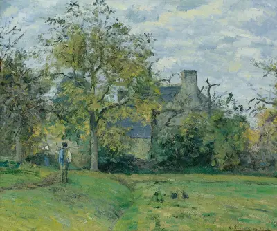 La Maison De Piette À Montfoucault av Camille Pissarro