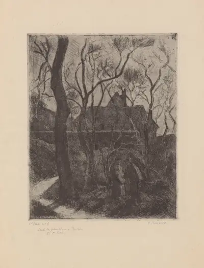 La sente des pouilleux à Pontoise, 1880 – nr 1 av Camille Pissarro