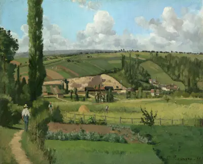 Landscape at Les Pâtis,Pontoise av Camille Pissarro