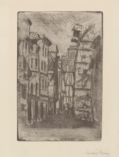 Le vieux Rouen av Camille Pissarro