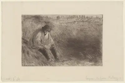 Paysan, le père Melon av Camille Pissarro