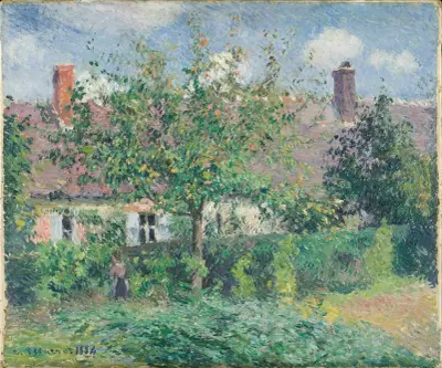 Peasant House at Éragny av Camille Pissarro