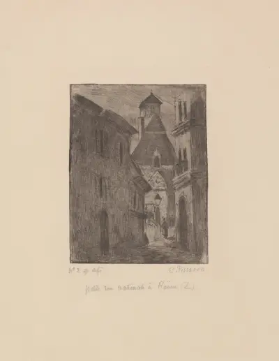 Petite rue nationale, à Rouen av Camille Pissarro