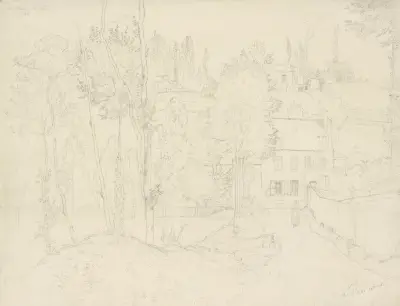Pontoise, Les Pâtis av Camille Pissarro
